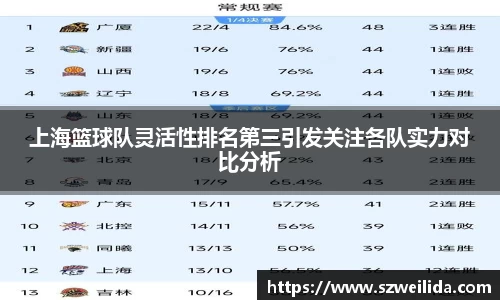 上海篮球队灵活性排名第三引发关注各队实力对比分析